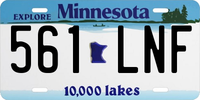 MN license plate 561LNF