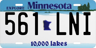MN license plate 561LNI