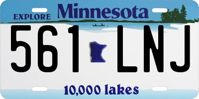 MN license plate 561LNJ