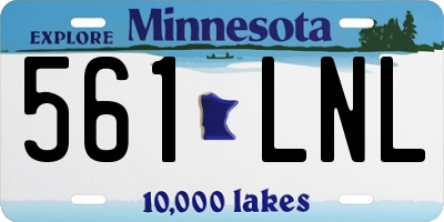 MN license plate 561LNL
