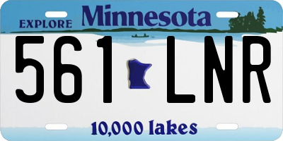 MN license plate 561LNR