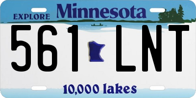MN license plate 561LNT