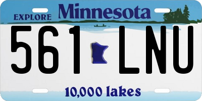 MN license plate 561LNU