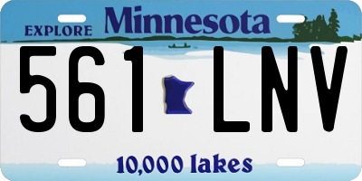 MN license plate 561LNV