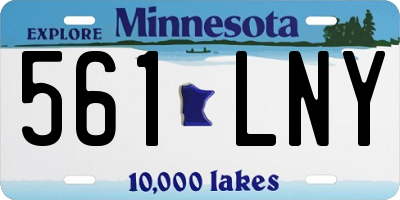 MN license plate 561LNY