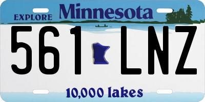 MN license plate 561LNZ