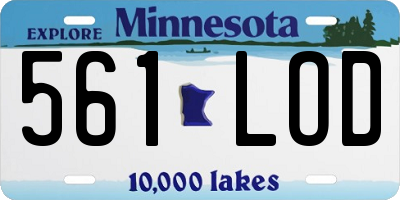 MN license plate 561LOD