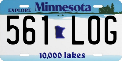 MN license plate 561LOG