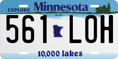 MN license plate 561LOH