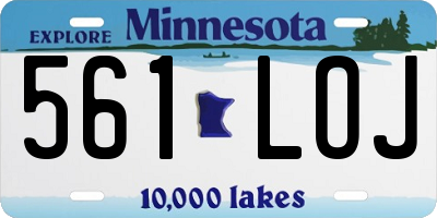 MN license plate 561LOJ