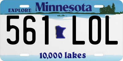 MN license plate 561LOL