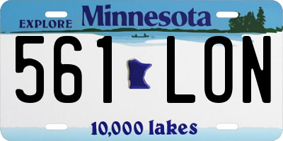 MN license plate 561LON