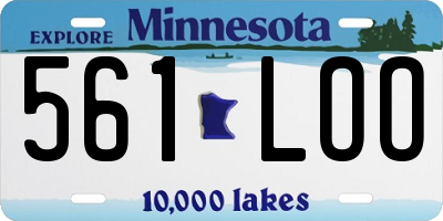 MN license plate 561LOO
