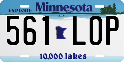 MN license plate 561LOP