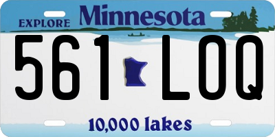MN license plate 561LOQ