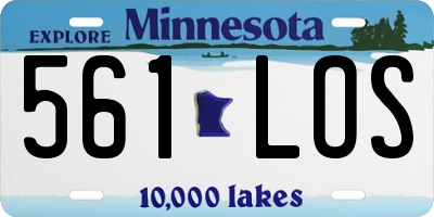 MN license plate 561LOS