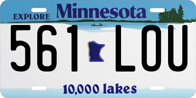 MN license plate 561LOU