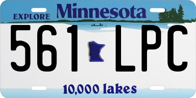 MN license plate 561LPC
