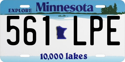 MN license plate 561LPE