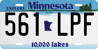 MN license plate 561LPF
