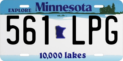 MN license plate 561LPG