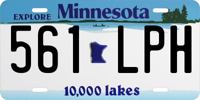 MN license plate 561LPH