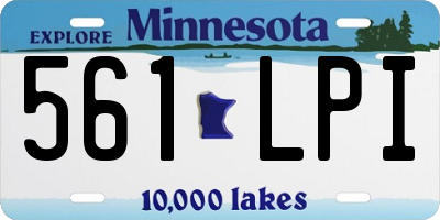MN license plate 561LPI