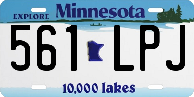 MN license plate 561LPJ