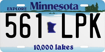 MN license plate 561LPK