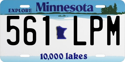MN license plate 561LPM