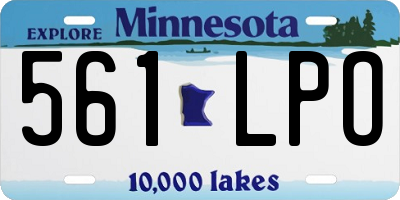 MN license plate 561LPO