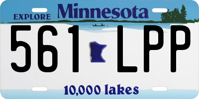 MN license plate 561LPP