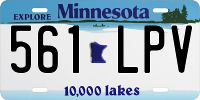 MN license plate 561LPV