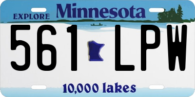 MN license plate 561LPW