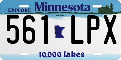MN license plate 561LPX