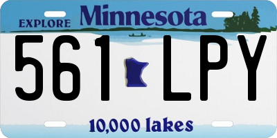 MN license plate 561LPY