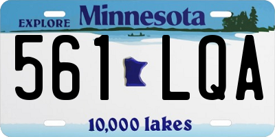 MN license plate 561LQA