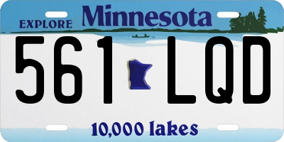 MN license plate 561LQD