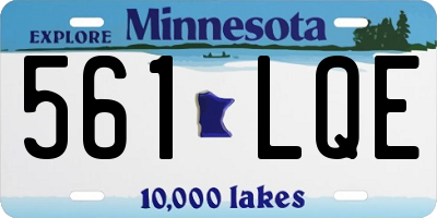 MN license plate 561LQE