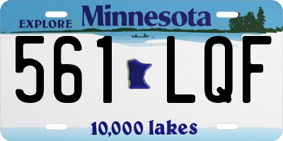 MN license plate 561LQF