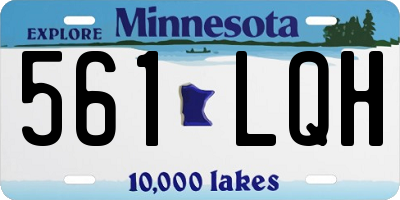 MN license plate 561LQH