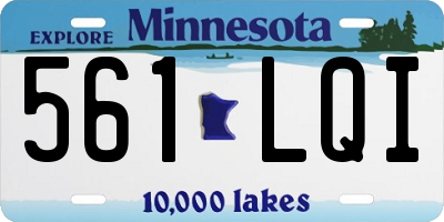 MN license plate 561LQI