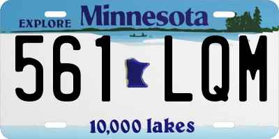 MN license plate 561LQM