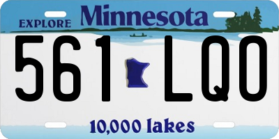 MN license plate 561LQO