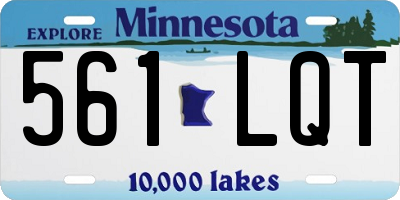 MN license plate 561LQT