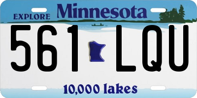 MN license plate 561LQU