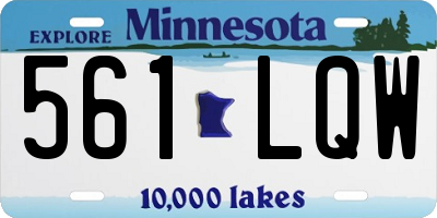 MN license plate 561LQW