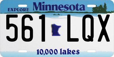 MN license plate 561LQX