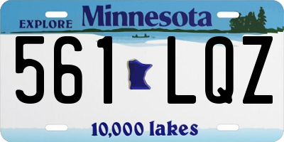MN license plate 561LQZ