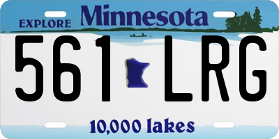 MN license plate 561LRG